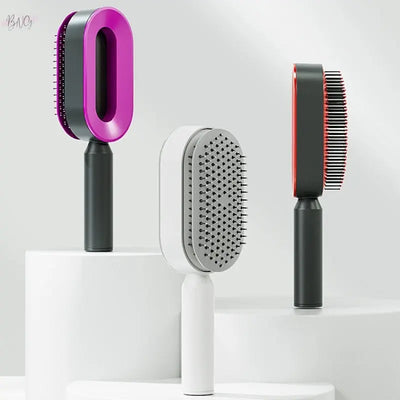 Self Cleaning Anti-Static Hair Brush - BNGmarket Sales