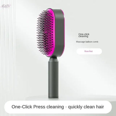 Self Cleaning Anti-Static Hair Brush - BNGmarket Sales